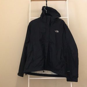 Black North Face raincoat shell